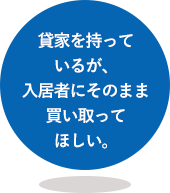 貸家を持っているが、入居者にそのまま買い取ってほしい。