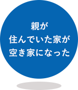 親が住んでいた家が空き家になった